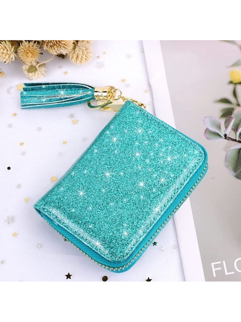 Blueglitterleather Compactwallet